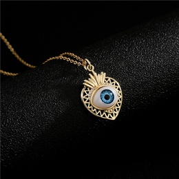 Aogu CrossBorder Supply Hot Sale in Europe and America Fruit Shape Blue Eyes Pendant Necklace Real Gold Plated Copper Necklacepicture9