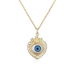 Aogu CrossBorder Supply Hot Sale in Europe and America Fruit Shape Blue Eyes Pendant Necklace Real Gold Plated Copper Necklacepicture11