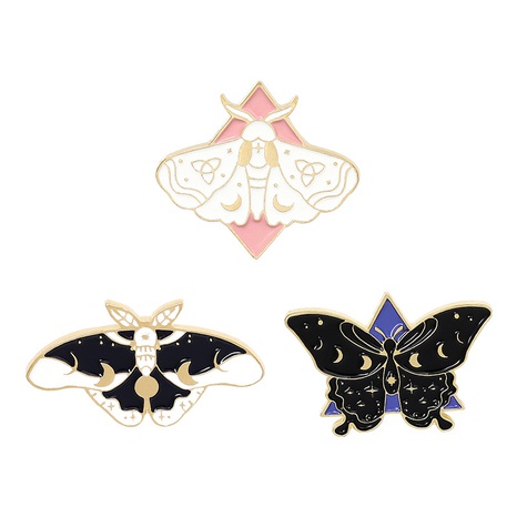 European and American brooch alloy paint enamel animal butterfly brooch denim collar backpack badge's discount tags