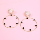 Pearl Circle Diamond Earrings Wholesalepicture7