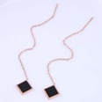 Korean temperament geometric square long earrings simple titanium steel earringspicture4