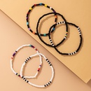 Bohemian ethnic style beaded color beads black and white contrast color bracelet fivepiece setpicture10