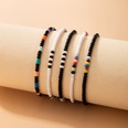 Bohemian ethnic style beaded color beads black and white contrast color bracelet fivepiece setpicture12