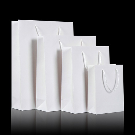 Sac à main Sac en papier Épaississement Carte blanche Sac en papier Sac cadeau Sac en papier Kraft privé NHSEX471324's discount tags