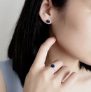 Accessoires S925 Silberkette Mode einfache Intarsien Achat Kristall Knospe Schmuck Ohrringe Ring Halskettepicture16