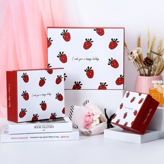 Cute Strawberry Gift Box Large Gift Gift Box Lipstick Cosmetics Scarf Gift Box Paper Box Wholesale