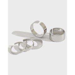 Koreanischer S925 Sterling Silber Ring Glänzender offener Ring Weiblicher Gelenkring Schwanz Ring