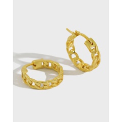 Boucles d'oreilles boucle d'oreille chaîne rétro minimaliste en argent sterling S925 bijoux en argent