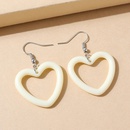 Korean simple fashion hollow resin peach heart earrings wholesalepicture3