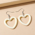 Korean simple fashion hollow resin peach heart earrings wholesalepicture4