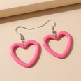 Korean simple fashion hollow resin peach heart earrings wholesalepicture7