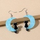 European and American simple acrylic moon cat earrings wholesalepicture3
