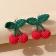 European and American cute creative knitted fruit cherry earringspicture4
