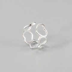 Korea S925 sterling silver hollow love ear bone clip simple no pierced ear clip