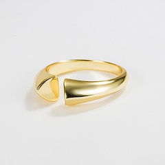 Silber Han Ge Koreanische Version von 925 Sterling Silber Ring Mode einfach einfaches einfaches Silber Liebe glänzendes offenes Ring Armband verstellbar