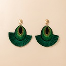 European and American bohemian green tassel earrings personality tassel earrings womenpicture7