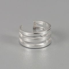 s925 sterling silver simple three-line ear bone clip without pierced minimalist ear clip