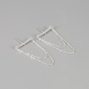 S925 Sterling Silber Doppelkette Quaste Ohrringe koreanische Mode Persnlichkeit lange Ohrringepicture9