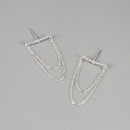 S925 Sterling Silber Doppelkette Quaste Ohrringe koreanische Mode Persnlichkeit lange Ohrringepicture8