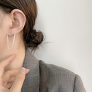 S925 Sterling Silber Doppelkette Quaste Ohrringe koreanische Mode Persnlichkeit lange Ohrringepicture11