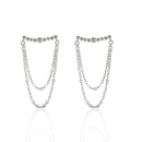S925 Sterling Silber Doppelkette Quaste Ohrringe koreanische Mode Persnlichkeit lange Ohrringepicture12