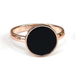 Fashion Simple Contrast Color Women's Fashion Titanium Steel Ring