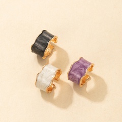 Korean creative color ice cream enamel glaze irregular open ring 2-piece wholesale
