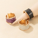 Korean creative color ice cream enamel glaze irregular open ring 2piece wholesalepicture17