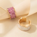Korean creative color ice cream enamel glaze irregular open ring 2piece wholesalepicture18