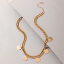 Hip Hop Alloy Disc Single Layer Thick Necklace Wholesalepicture11