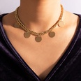 Hip Hop Alloy Disc Single Layer Thick Necklace Wholesalepicture14