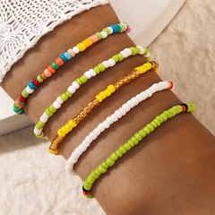 ethnic style multi-layer bracelet bohemian style hit color beads color bracelet five-piece set