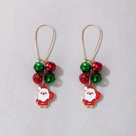 Nuevos pendientes de perlas de color navideño europeo y americano pendientes multicolores irregulares's discount tags