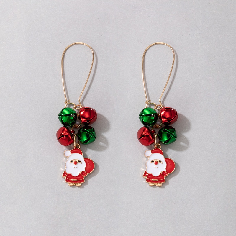 European and American new Christmas color pearl earrings irregular multicolor earrings