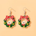 European and American color resin Christmas wreath ear hook snowman bow earringspicture14