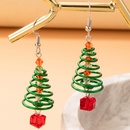 Christmas Day New Green Christmas Tree Spiral Ear Hook Geometric Beaded Pendant Earringspicture10