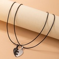 Jewelry Alloy Peach Heart Double Necklace Irregular Round Bead Chain Necklacepicture29