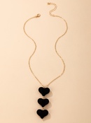 European and American personality exaggerated spades heart velvet pendent necklacepicture13