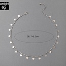 fashion simple jewelry alloy electroplating small disc single layer necklace wholesalepicture13