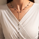 European and American fashion new black beads golden chain necklace wholesalepicture16