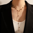 European and American fashion new black beads golden chain necklace wholesalepicture18