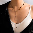 European and American fashion new black beads golden chain necklace wholesalepicture19