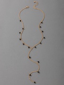 European and American fashion new black beads golden chain necklace wholesalepicture21