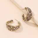 fashion niche design vintage Cshaped thick earringspicture5