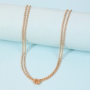 retro nostalgic knotted multilayer necklace wholesalepicture9
