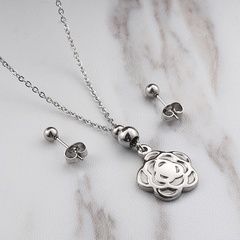fashion simple trend small flower pendent stainless steel jewelry wholesale