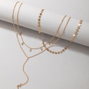 Fashion Simple Jewelry Geometric Circle Rhinestone Tassel Moon Pendant Necklacepicture9
