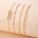 new simple trend diamondstudded color drip oil flower tassel fourpiece braceletpicture8