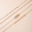 new simple trend diamondstudded color drip oil flower tassel fourpiece braceletpicture10