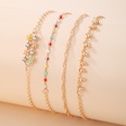 new simple trend diamondstudded color drip oil flower tassel fourpiece braceletpicture11